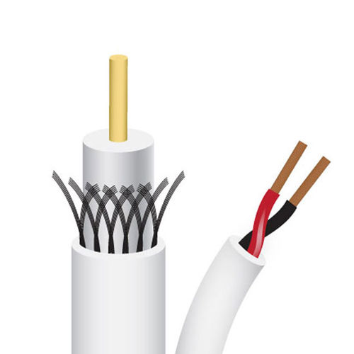 Sewell Bulk RG59+Power Siamese Cable White 1000 ft. w/ 50 pack of BNC Compression Connectors