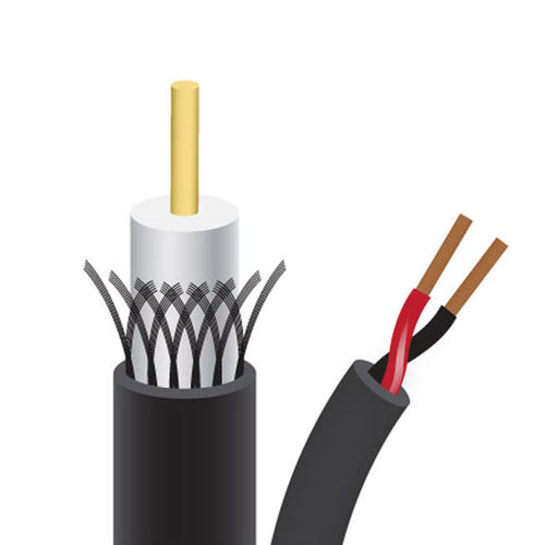 Sewell Bulk Black RG59+Power Siamese Cable 1000 ft. w/ 50 pack of BNC Compression Connectors