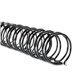 WireBind Spines, 3/8"" Diameter, 75 Sheet Capacity, Black, 100/Box