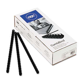 CombBind Premium Matte Spines, 3/""""Diameter, 55 Sheet Capacity, Black, 100/Box