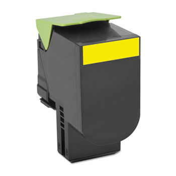 70C1HYO (LEX-701HY) High-Yield Toner, 3000 Page-Yield, Yellow