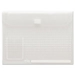 Self-Stick Notebook Pocket with Closure, 9 x 12, Clear Dots