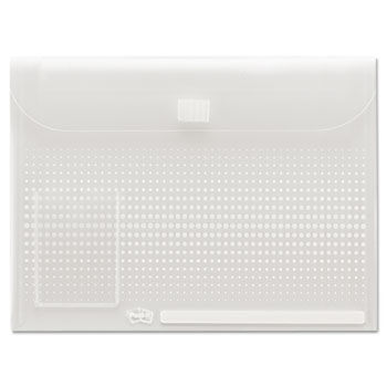 Self-Stick Notebook Pocket with Closure, 9 x 12, Clear Dots