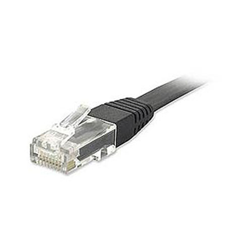 Ziotek CAT5e Ethernet Flat Cable, W/ Boot 3ft, Black