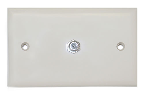Cable Wholesale TV Wall Plate with 1 F-Pin Coupler