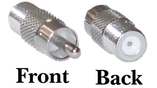 Cable Wholesale F-Pin (Coax) Female / RCA Male Adaptor