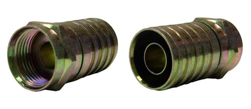 Cable Wholesale RG6 F-Pin Quad Connector Crimp type