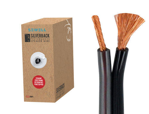 Sewell Silverback Speaker Wire by Sewell 12 AWG OFC 259 Strand Count 200ft Pull Box