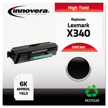 Remanufactured X340 High-Yield Toner, 6000 Page-Yield, Black