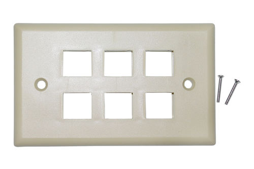 Cable Wholesale Wall Plate,6 Hole for keystone Jack