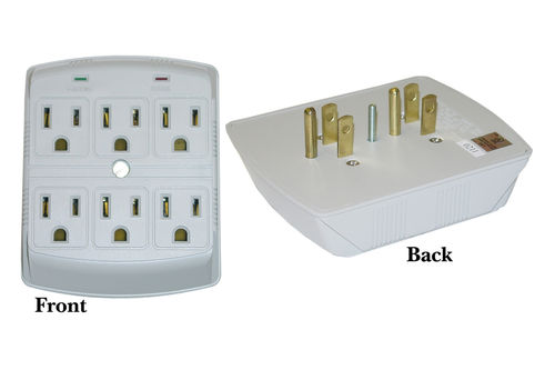 Offex Wholesale Surge Protector 6 Outlet Plug in MOV 270 Joules