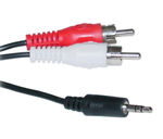 Offex Wholesale 2 RCA Male / 3.5mm Stereo Male, 25 ft