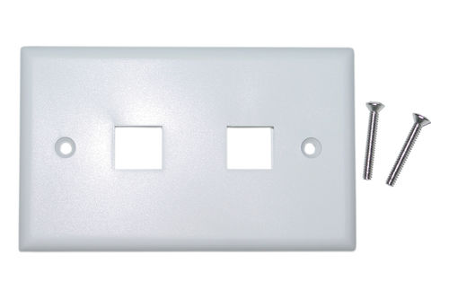 Cable Wholesale Wall Plate, 2 Hole for keystone Jack