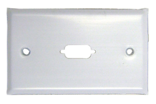 Cable Wholesale Wall Plate, Stainless 1 Port DB9 / HD15 (VGA)