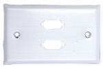 Cable Wholesale Wall Plate,Stainless 2 Port DB9 / HD15 (VGA)