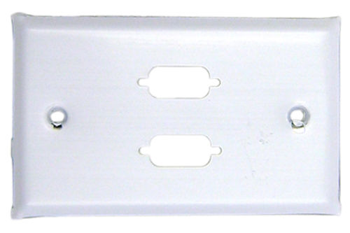 Cable Wholesale Wall Plate,Stainless 2 Port DB9 / HD15 (VGA)