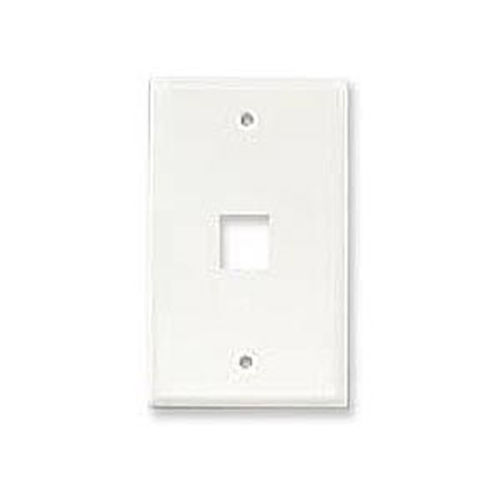 Ziotek Keystone Faceplate 1-hole, White