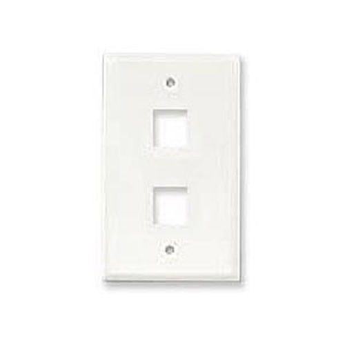 Ziotek Keystone Faceplate 2-hole, White