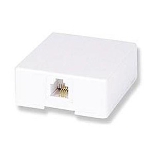 Ziotek External Phone Jack 6p4c, White