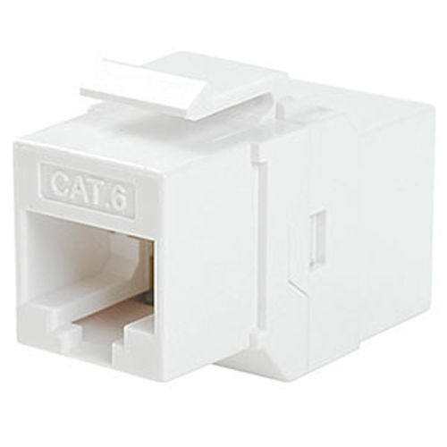 Ziotek CAT6 Inline Faceplate Coupler, White