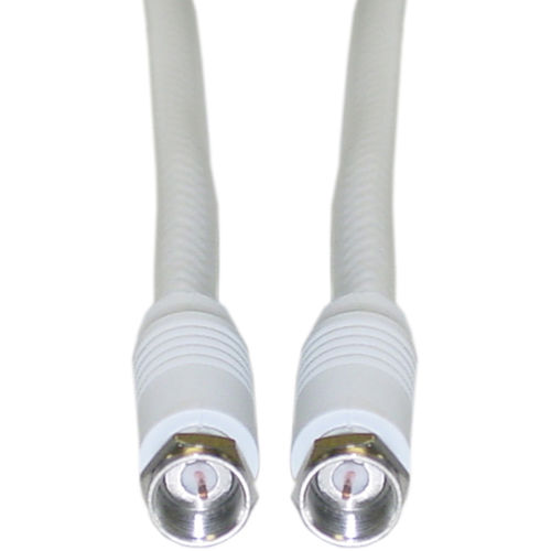 Offex Wholesale F-Pin White RG6 / UL Coax Cable, 25 ft