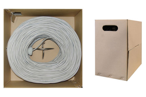 Cable Wholesale CAT5E, UTP, Bulk Cable, Solid, CMP/Plenum, 350MHz, 24 AWG, Gray, 1000 ft