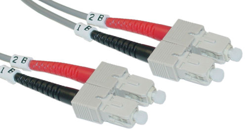 Cable Wholesale SC / SC, Multimode, Duplex Fiber Optic Cable, 50/125, 1 Meter (3.3ft)