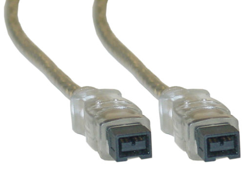 Offex Wholesale IEEE-1394, 9P / 9P, Firewire Cable, Clear, 6 ft