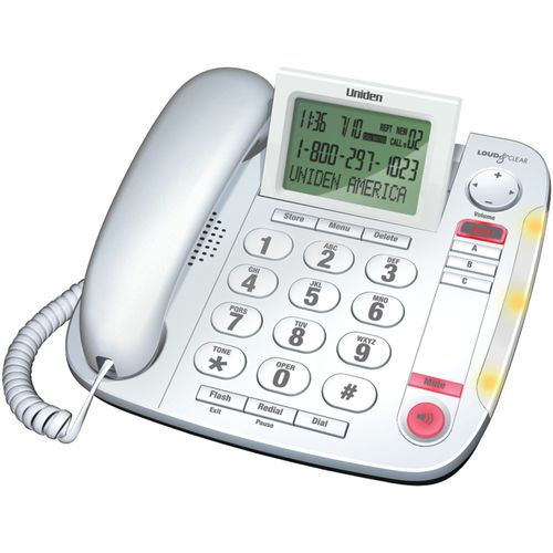 UNIDEN CEZ260W Corded Big-Button Caller ID Desk Speakerphone