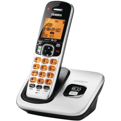 UNIDEN D1760 DECT Cordless Phone with Caller ID (Single-Handset System; Silver)