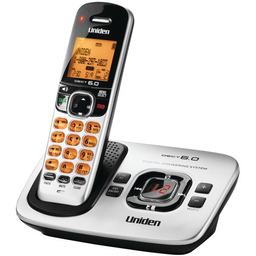 UNIDEN D1780 DECT Cordless Phone with Caller ID (Single-Handset System; SIlver)