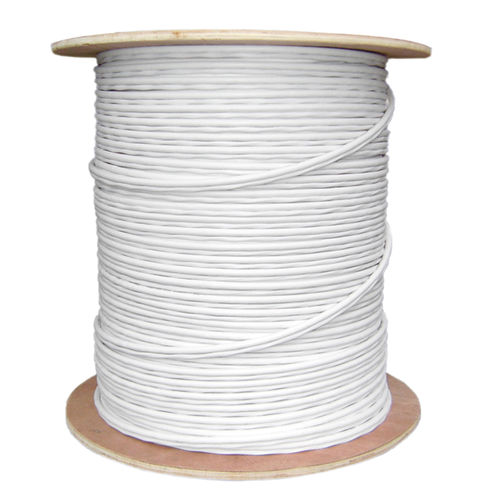 Offex Wholesale RG59 Siamese Solid Coaxial Cable + 18/2 (18AWG 2C) Power, White, 1000 ft, Spool