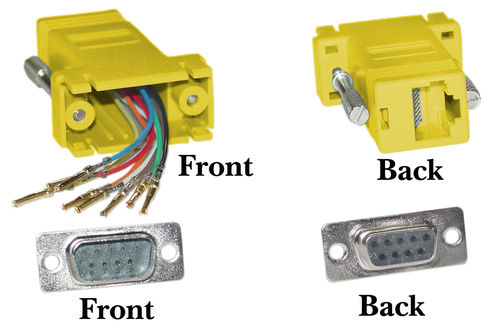 Offex Wholesale Offex Wholesale DB9 Male / RJ45, Color Yellow