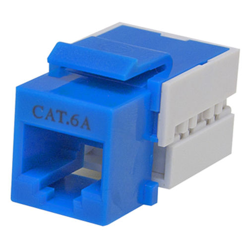Cable Wholesale CAT6A Keystone Insert Jack, Blue