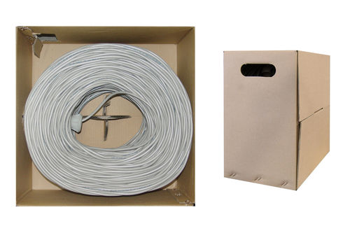 Offex Wholesale CAT5E UTP Grey Solid 1000 foot Ethernet Cable Pull Box