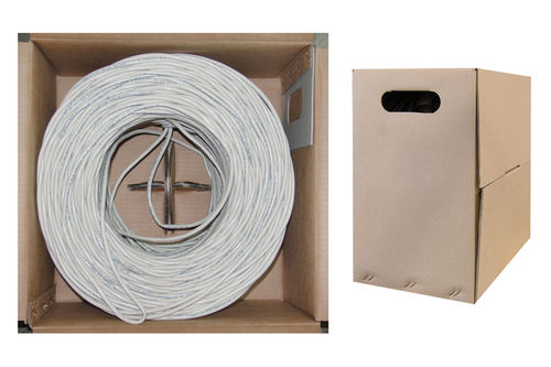 Cable Wholesale CAT6, UTP, Bulk Cable, Solid, White, 1000 ft