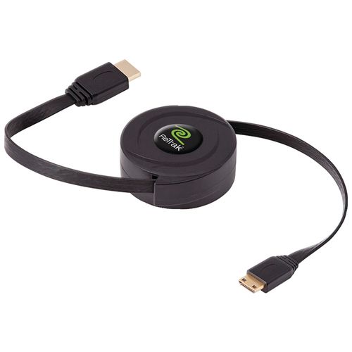 RETRAK_EMERGE ETCABLEHDAC Retractable HDMI(R) A to Mini HDMI(R) C Cable, 5 ft