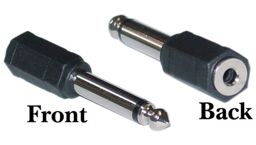 Cable Wholesale Phone adapter 1/4 inch Mono Male / 3.5mm Mono Female