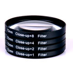72mm Close Up Macro Lens Filter for SLR Cameras Accessories  Zoom 5 PACK 1x+2x+4x+8x+10x