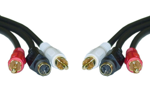 Offex Wholesale S-Video ( MiniDin4) Male + 2 RCA Male, 6 ft