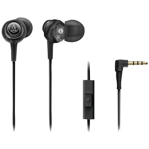 AUDIO TECHNICA ATH-CKL202iSBK In-Ear Communication Earbuds with Microphone (Black)