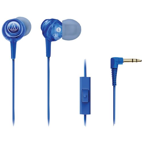 AUDIO TECHNICA ATH-CKL202iSBL In-Ear Communication Earbuds with Microphone (Blue)