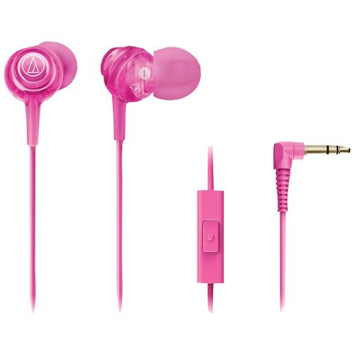 AUDIO TECHNICA ATH-CKL202iSPK In-Ear Communication Earbuds with Microphone (Pink)