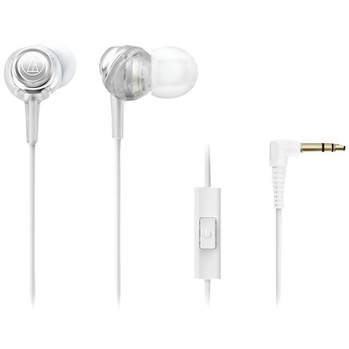 AUDIO TECHNICA ATH-CKL202iSWH In-Ear Communication Earbuds with Microphone (White)