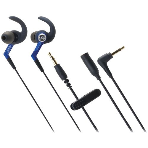 AUDIO TECHNICA ATH-CKP500BL SonicSport Ergonomic C-Tip Headphones (Blue)