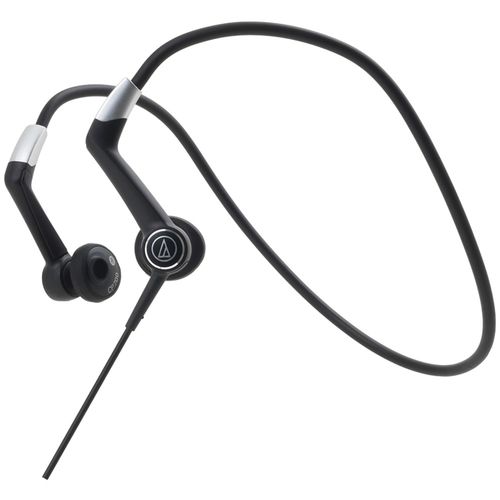 AUDIO TECHNICA ATH-CKP700BK SonicSport Neckband Style Headphones with Microphone