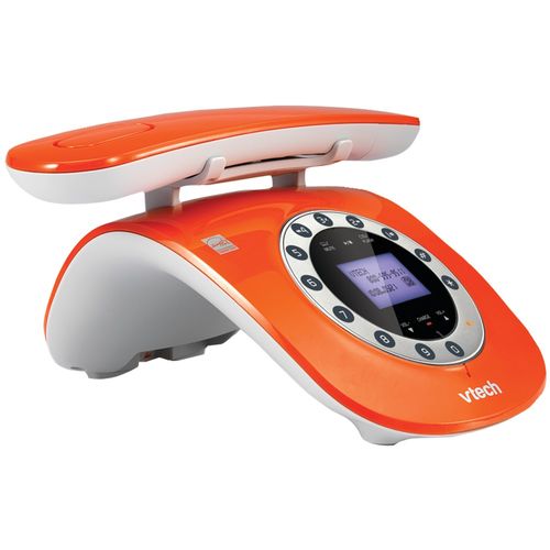 VTECH VTLS6195-13 Retro-Design Phone with Rotary Keypad (Orange)