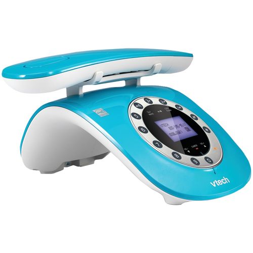 VTECH VTLS6195-15 Retro-Design Phone with Rotary Keypad (Blue)