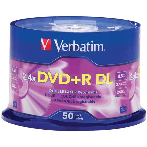 VERBATIM 96577 8.5GB Dual-Layer DVD+Rs (50-ct Spindle)
