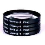 58mm Lens Filer Macro Lens Attachment for SLR Cameras 18-55mm  Zoom 5 PACK 1x+2x+4x+8x+10x